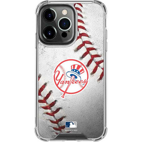 MLB New York Yankees Game Ball iPhone 14 Pro Clear Case